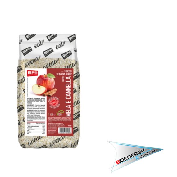 Bpr Nutrition-FIOCCO D'AVENA BABY AROMATIZZATO (Conf. 1 Kg)   Mela e Cannella  